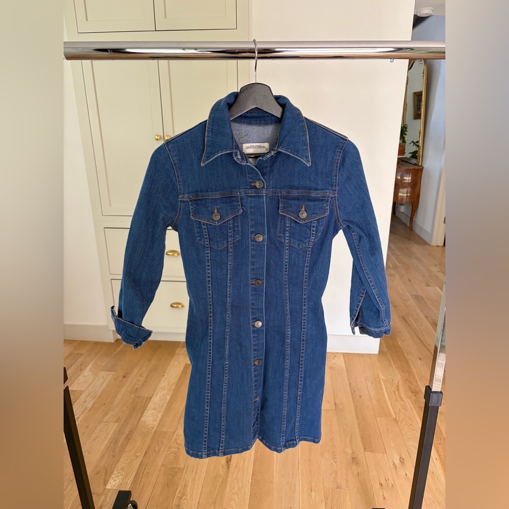 Vintage Zara Denim Mini Mini Dress - Classic Blue